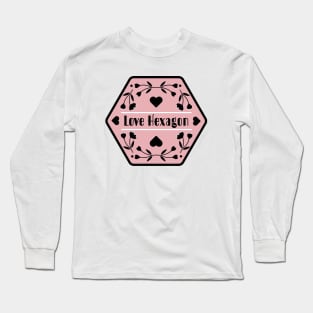 Love Triangle (Hexagon) | Book Tropes | Book themed Long Sleeve T-Shirt